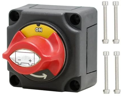 BADIKA Interruttore di spegnimento della Batteria Interruttore di interruzione della Batteria for rimontaggio ad Alta Corrente da 12 V e 300 A for Yacht, Auto, Camion