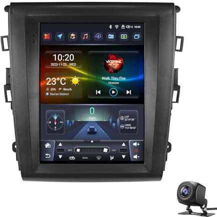 9,7 Touchscreen Car Radio für Ford Fusion/Mondeo MK5 2013-2019 Autoradio | Android 15 Stereo Multimedia Player unterstützt drahtloses Carplay Android Auto GPS-Navi WiFi BT FM Am RDS USB SWC DSP