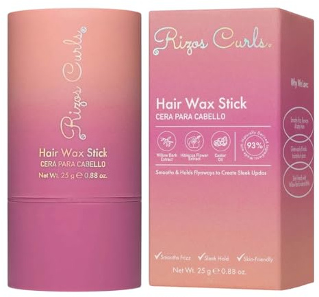 Haarwachs-Stick für Styling, Babyhaar- und Frizz-Kontrolle, mit Weidenrindenextrakt und Rizinusöl, Reisegröße