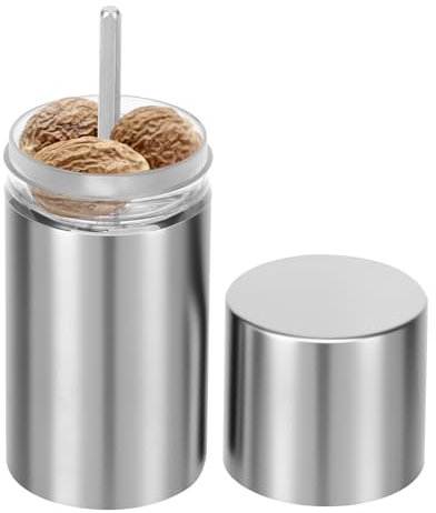 Manual Stainless Steel Nutmeg Grinder Mill Ergonomic Adjustable Nutmeg Grater Manual Extra Sharp Grinder for Home Kitchen Restaurant