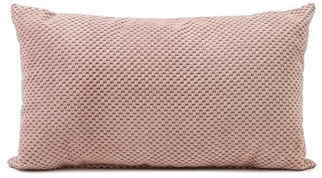 Gözze - Kissen Sven, Dekokissen in genoppter Optik, Weiches Sofakissen mit Füllung, 100% Polyester, 30 x 50 cm - Altrosa