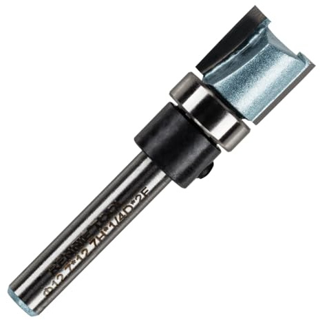 Rennie Tool 12.7mm Cut x 12.7mm Flute x 1/4 Shank Guided Profile Router Bit | Tungsten Carbide Tipped. Ideal for Flush Trimming And Profiling. 1/2 Diameter Flush Trim Straight Router Cutter Bit.