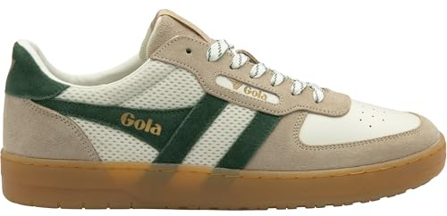 Gola Men's Hawk '83 Sneaker, Off White/Bone/Evergreen/Gum, 7 UK