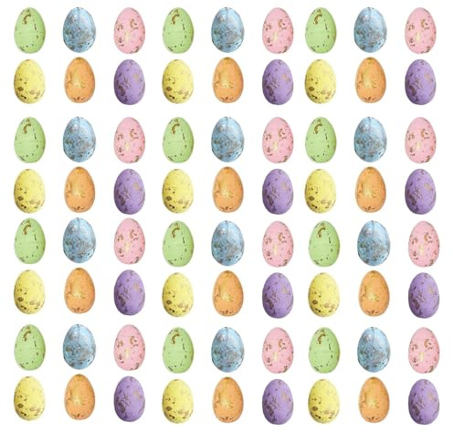 Fenayuu Ostereier | 100 Stück Gesprenkelte Helle Farben Deko | Schaumstoff Ostereier Mit Sprenkelmuster | Für Kinder DIY Osterbasteln Frühlingsschmuck Tischschmuck Partyzubehör