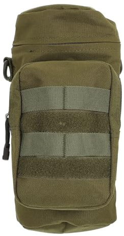 BUGUUYO Pochette de Rangement Isotherme pour Bouteille d'eau de Sport, Paquet Porte-Bouteille D'extérieur Militaire en Tissu Résistant, Bandoulière Réglable, pour Randonnée, Alpinisme