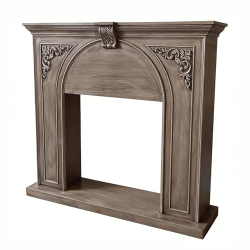 Marble Fireplace Ash Wood Fireplace Mantel Surround Traditional Ornate Arched Decorative Fireplace Frame