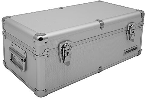 Aluminium - Rahmenkoffer - Transport-Box - Koffer in Silber mit 19 Liter Fassungsvermögen - Werkzeugkiste abschließbar - 48 x 26,5 x 20 cm