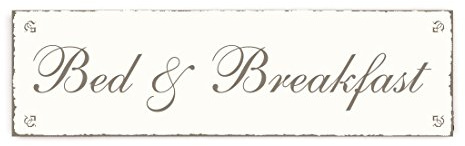 SCHILD Dekoschild « BED & BREAKFAST » Shabby Vintage Holzschild Türschild Dekoration England Britain
