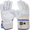 PRO FIT Premium Arbeitshandschuh ODIN 12er Pack – Rindvollleder Handschuhe, Profi Forst Handschuh, Schutzhandschuhe mit Canvas-Stulpe - Natur, Gr. 10