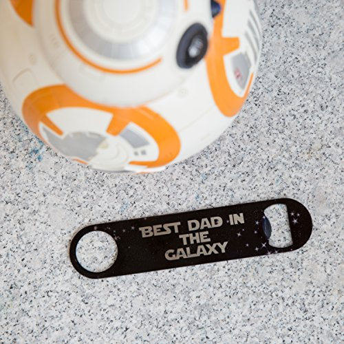Personalised Double Sided Bar Blade Beer Bottle Opener - Perfect Birthday, Father's Day or Christmas Stocking Filler (Star Wars 'Best Dad in The Galaxy')