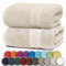 NatureMark 2er Pack SAUNATÜCHER Premium Qualität 80x200cm SAUNATUCH Sauna-Handtuch 100% Baumwolle Farbe: Natur/Creme