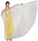 Best Dance Damen Professional Bauchtanz Kostüm Angle Isis Wings No Stick (One Size, Weiß)