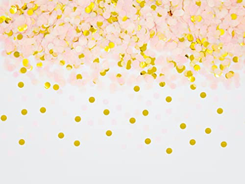 Konfetti Gold mehrfarbig, 1cm rund, 30g, 1500 Stück – elegante und moderne Partydeko – Geburtstag, Hochzeit, Baby-shower