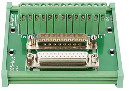 Morsettiera Din Connettore DB25 D-Sub Maschio e Femmina Scheda Breakout Morsettiera Montaggio su Guida DIN Modulo Interfaccia