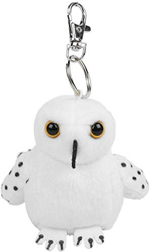 WOW! STUFF WW-1074 Mini Hedwig Harry Potter, réplique, Niffler, Animaux fantastiques, Wizarding World, peluche avec son, porte-clés, étiquette de sac, blanc