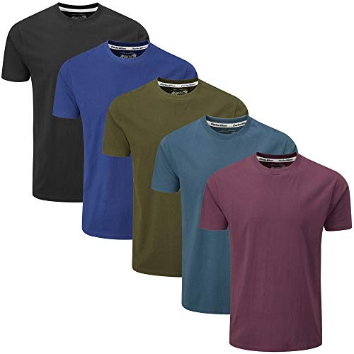 Charles Wilson Confezione da 5 T-Shirt Girocollo Semplice (X-Large, Dark Essentials 43)