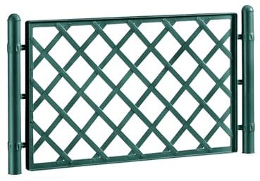 1 Spalliera per fioriera 100 VERDE misura 98 x H 52 centimetri con 2 inserti diametro 3,8