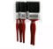 Bizwizz 5pc Professional Paint Brushes with No Loss of Bristle Paintbrush Heads 5 Piece Pack Set, Studio Craft & Technique for Architects Red Handle