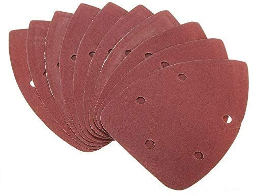 10pcs Mouse Sander Pads Sanding Sheets 240 Grits 5 Holes Detail Sander Hook and Loop