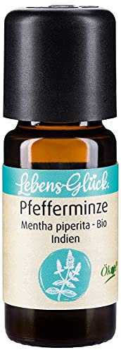 LebensGlück. Nr.1 Pfefferminzöl BIO, naturreines Pfefferminzöl ätherisches Öl Bio, 10ml, Aroma Therapie I Kosmetik