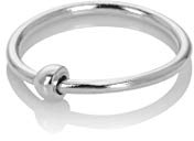 Mia Gioielli - Piercing Ring Nasenring Ø 8 mm aus 18-karätigem Gold (750) Weißgold - Antiallergisch Unisex