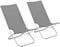 vidaXL 2X Strandstuhl Klappbar Klappstuhl Campingstuhl Faltstuhl Gartenstuhl Strandliege Liegestuhl Strandstühle Outdoor Grau Stoff