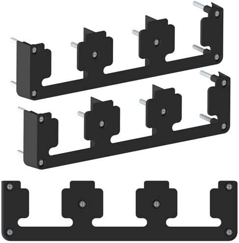 Battery Rack Compatible DeWalt 20V Battery Holder, Mount 3 Slot Bulk Battery Garage Tool, Dewallt 20v tools, Wall Display Hook Holder (2, Black)