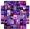 50-teiliges Wandcollage-Set, ästhetisches Bild, Wandcollage, Album-Cover, Retro, 80er-Jahre, ästhetische Poster, einzigartige Indie-Raumdekoration, Wand-Collage-Set, Pink für Raumdekoration (lila)