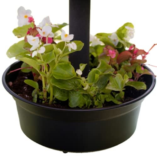 JONOMI Home & Garden™ Umbrella Planter - Modern Table Flower Pot with Hole for Umbrella Pole - Used as a Centerpiece Planter Box on Patio Table (Black)
