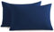 Yorkshire Bedding Pillow Cases 2 Pack - Brushed Microfiber Housewife Pillowcase Hypoallergenic Pillow Cover Standard Size with Envelope Closure (Navy, 50 x 75 cm)