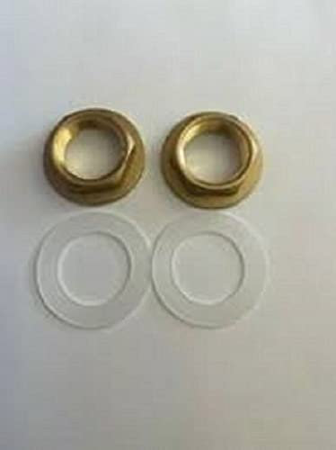 Aliaxis Brass Flanged Backnut 1/2'' with washers Pair (2) Tap Back nut