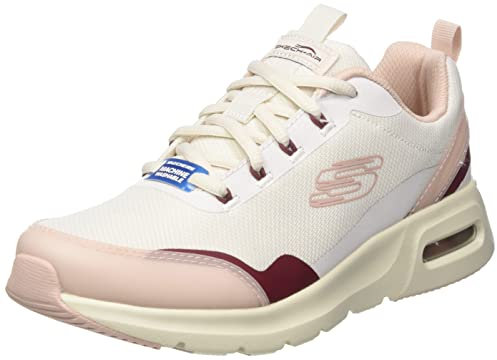 Skechers 149945 Ltpk, Sneaker Donna, Bordo Borgogna In Maglia Rosa Chiaro, 40 EU