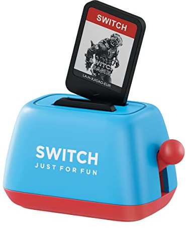 Hagibis Switch Game Case Compatible avec Nintendo Switch Playing Cards, Portable Cute Toaster Storage Holder, Stockage pour 2 Switch Game Cassettes (Bleu)