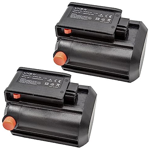 vhbw 2X Akku Ersatz für Gardena 9840-20, BLi-18, 9839-20 für Rasenmäher (1500mAh, 18V, Li-Ion)