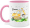 Tasse Tassen 325ml - Bagger I Baggerfahrer Geschenk - 325 ml - Rosa - kinderbecher namensbecher baufahrzeug name kaffeetassen kindergartentasse baggertasse fahrzeug baustelle kaffeetasse