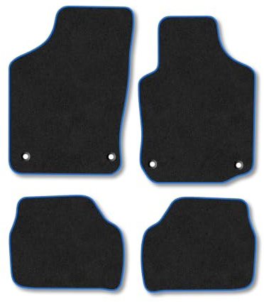 Vauxhall Corsa (2000-2006) Carpet Car Mats | Blue Edge Trim Tailored Fit Floor Mats Full Coverage Protection Accessories Easy Clean Anti Slip Made in the UK
