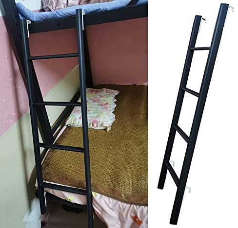 Etagenbett Leiter Black Metal Bett Leiter Ersatzleitern, Einstellbarer Wohnheim -Loft Hängende Twin Bunk Leiter mit Haken, für Schlafzimmer/Haus/Wohnungen/Liftbett (Size : 116cm)