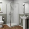 Luxura® 900 x 900mm Pivot Shower Enclosure Door Screen for Wet Room Cubicle Enclosures, 6mm Toughened Safety Glass, Framed, Polished Chrome