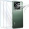 FLLAO Handyhülle Kompatibel mit Xiaomi 14 Hülle mit 3 Stück Schutzfolie, Durchsichtig Case Transparent Silikon TPU Schutzhülle Premium 9H Gehärtetes Glas