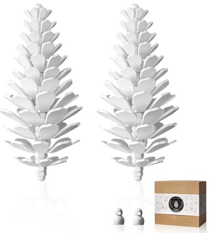 Tannenzapfen Ornamente, handgefertigte Metall-Tannenzapfen, weiße Weihnachtsdekoration, Tischbüro, Hochzeitsdekorationen, Briefbeschwerer, Tannenzapfen zum Basteln, Heimdekoration,