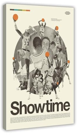 Showtime Lakers Poster auf Leinwand, Schlafzimmer, Dekoration, Sport, Landschaft, Büro, Raumdekoration, Geschenk, Rahmen-Stil, 40 x 60 cm