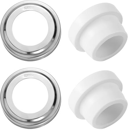 2 Piezas Parachoques Escalera Piscina, Tapas Goma Blancas Escalones Piscina Tuberías Escalera Piscina 4,82cm, Revestimiento Protector Piscina, Piezas Repuesto Escalera Piscina Piscinas Enterradas