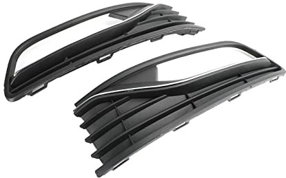 Artudatech Frontstoßstange Kühlergrill Pair Front Bumper Fog Light Cover Grill Grille Fit for VW Polo 6R 2014-2017