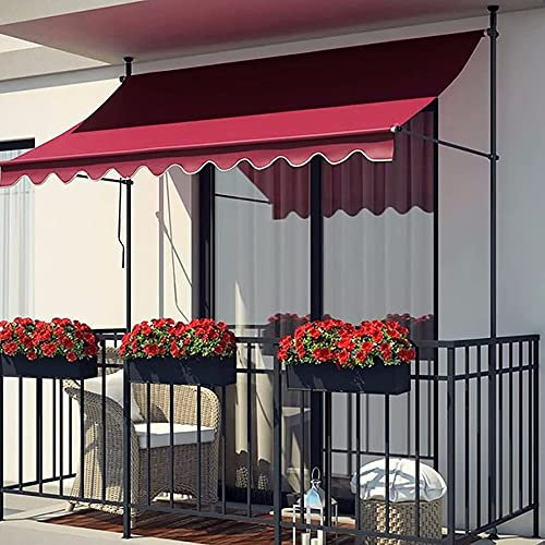 FGDIUCVN Tenda telescopica per Patio Tenda da Sole per Balcone Tenda Regolabile manualmente, Tenda da Sole per Patio Fai da Te, Riparo ombreggiante Retrattile, Balcone Facile da spostare,Ro