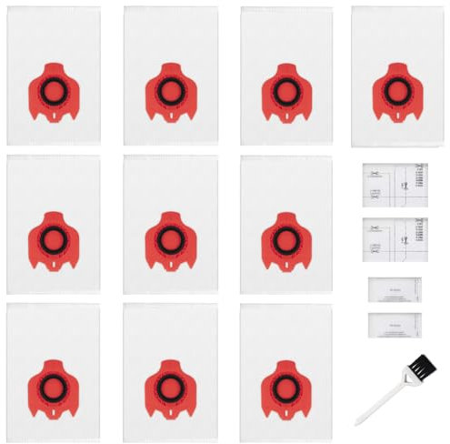 Miele FJM Vacuum Bag Replacement 3D Efficiency Miele FJM Vacuum Bags,Compact C3 C2 C1 9917710 S700 S500 S4000 and S6000 Series Vacuums Cleaners (New-FJM 10P)