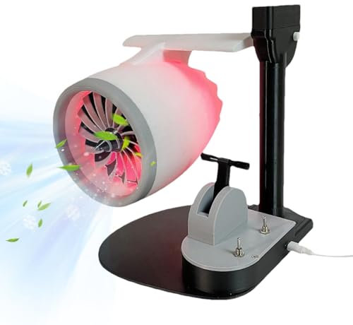 Engine Humidifier, Turbofan Engine Shape Creative Fan, Creative Turbo Desktop Fan Small Air Humidifier, Printed Desk Decor, Creative Mist Humidifier for Spa, Hotel, Home