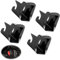 JUGCUT 2 Pairs of Child Safety Car Seat Guide Slot, Isofix Guide Groove Seat Belt Bracket Connector Universal Fit Black