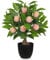 Hollyone 40CM Artificial Peach Plant in Pot, Fake Potted Plant Decorative Faux Plants, Small Faux Peach Tree for Bedroom, Living Room, Bathroom, Desk, Table, Kitchen, Home Decor