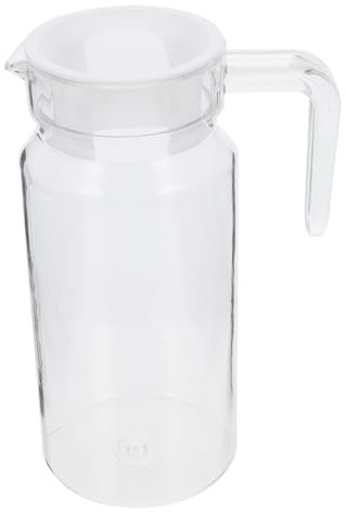 BEBEMOKO Transparente Getränkekaraffe Aus Lebensmittelechtem Acryl Dickwandiger Wasserkrug Für Kühle Getränke Elegante Saft Wasserflasche Für Büro Und Zuhause