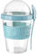 Yogurt Pots Spoon Reusable 600ML Overnight Oats Muesli Cup with Lid BPAfree Breakfast Cereal To Go Dishwasher Safe Snack Lunch Oatmeal Jars Travel Meal Food Container 20oz (Marble Blue)